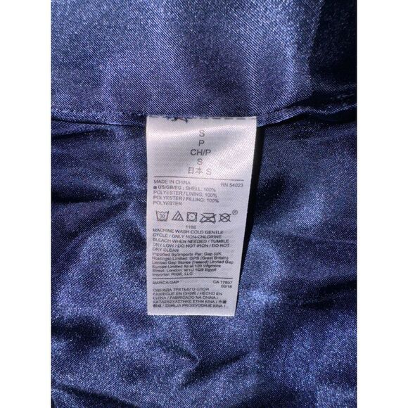 Gap 2 in 1 Parka Chore Coat Jacket Lake Blue Hood Small Removable Liner Women - Picture 4 of 5